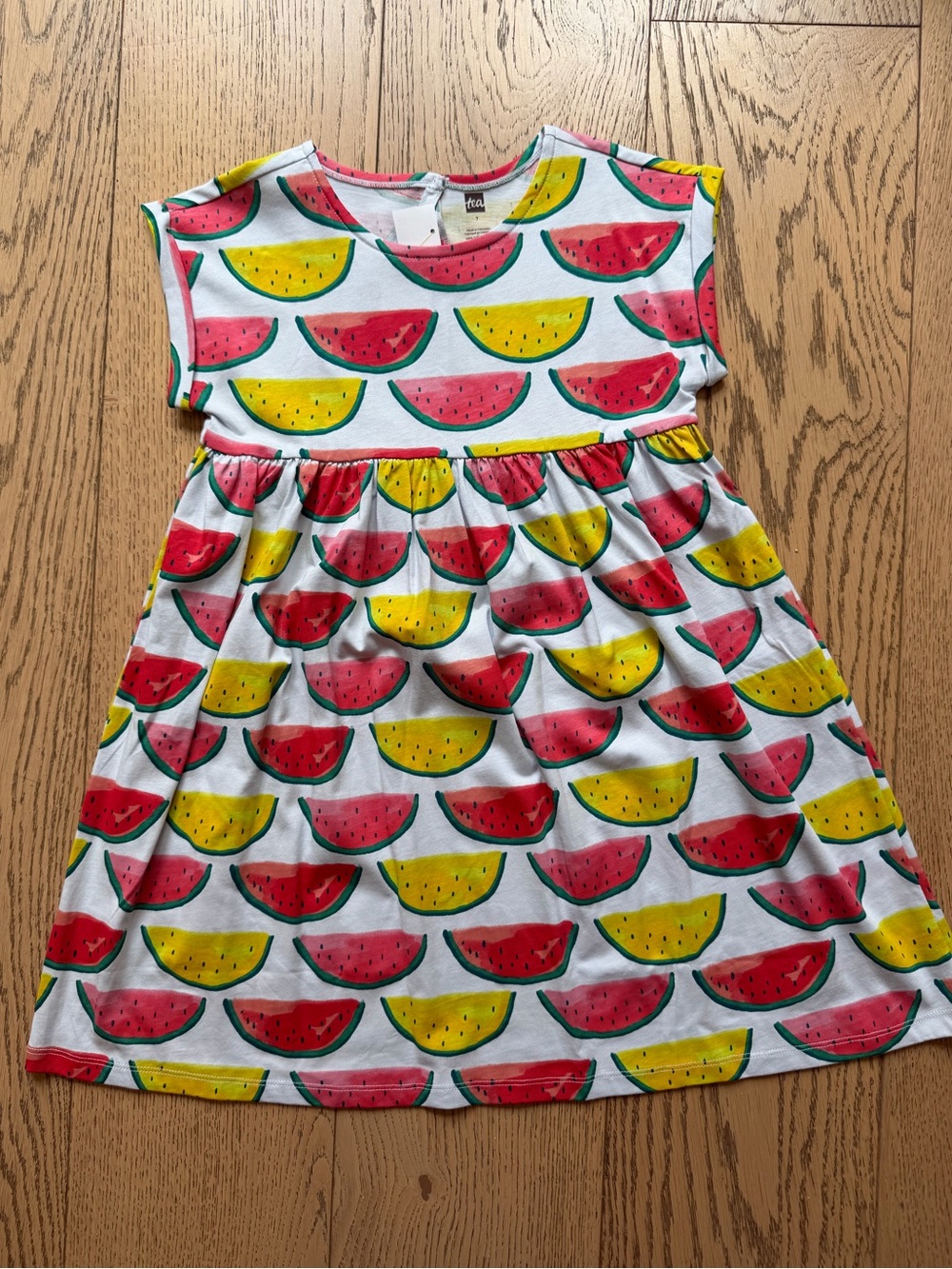 Tea Collection Girls Watermelon Print Short Sleeve Empire Dress NWT, Size 7